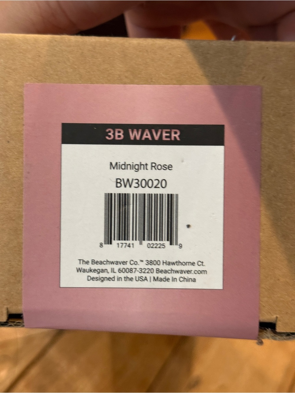 The Beachwaver Co. 3B Waver Midnight Rose - Pink and Black Label